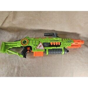 NERF Revoltinator Zombie Strike Toy Blaster Motorized Lights Sounds NO DART CLIP